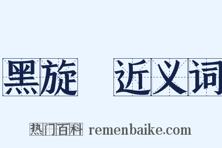 黑旋風近义词是什么意思的图片